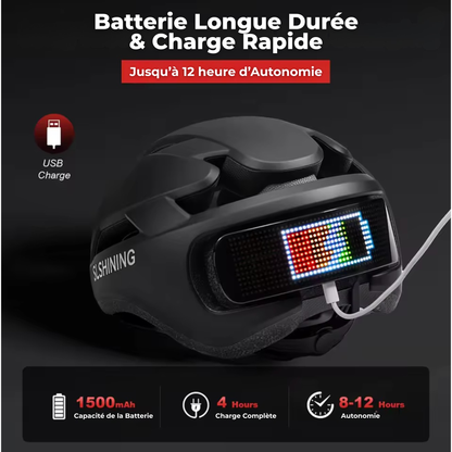 Casque LED Brighteez™ | Votre Sécurité, Messages Personnalisés & Haute Visibilité