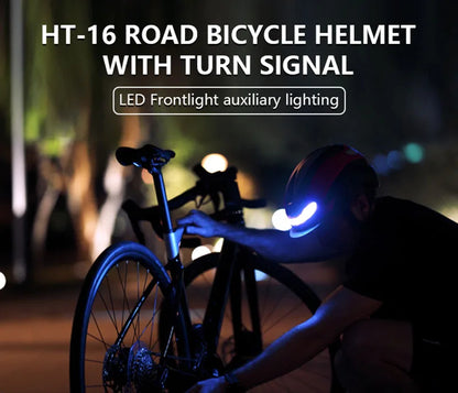 Horntour Bicycle Helmet Ride LED Lights Racing Road Bike Helmet Men and Women Outdoor Sports Pro Cycling Bicicleta Safety Cap ﻿
