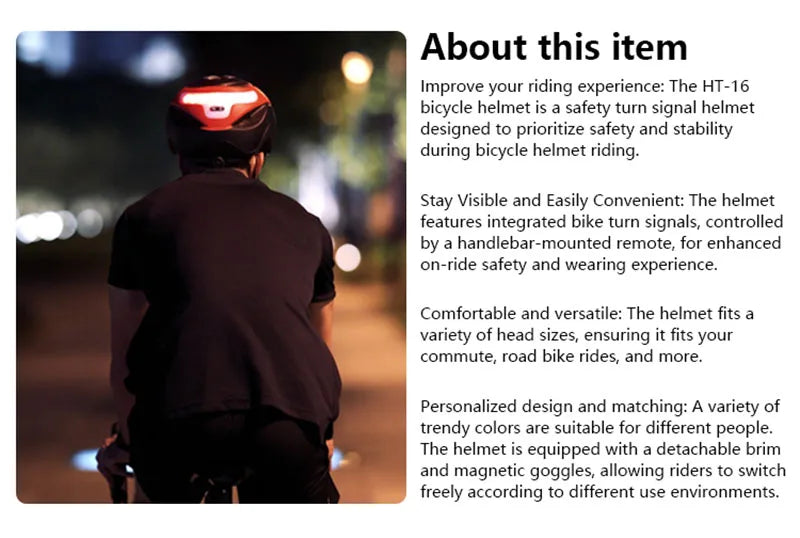 Horntour Bicycle Helmet Ride LED Lights Racing Road Bike Helmet Men and Women Outdoor Sports Pro Cycling Bicicleta Safety Cap ﻿