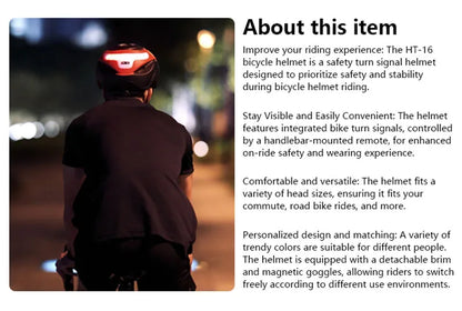 Horntour Bicycle Helmet Ride LED Lights Racing Road Bike Helmet Men and Women Outdoor Sports Pro Cycling Bicicleta Safety Cap ﻿