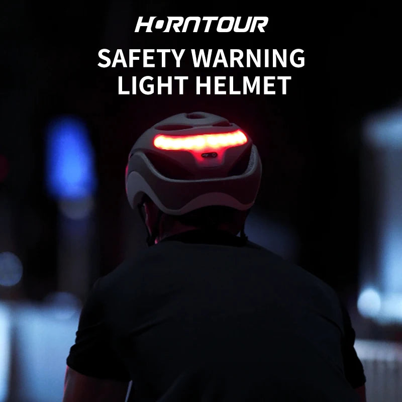 Horntour Bicycle Helmet Ride LED Lights Racing Road Bike Helmet Men and Women Outdoor Sports Pro Cycling Bicicleta Safety Cap ﻿