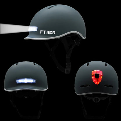 Cycling Smart Tail Light Bike Adult Helmet Electric Bicycle MTB Road Scooter For Sport Urban Helmet Men Women USB charging