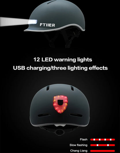 Cycling Smart Tail Light Bike Adult Helmet Electric Bicycle MTB Road Scooter For Sport Urban Helmet Men Women USB charging