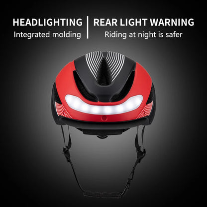 Horntour Bicycle Helmet Ride LED Lights Racing Road Bike Helmet Men and Women Outdoor Sports Pro Cycling Bicicleta Safety Cap ﻿