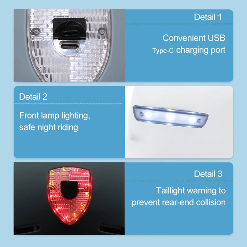Cycling Smart Tail Light Bike Adult Helmet Electric Bicycle MTB Road Scooter For Sport Urban Helmet Men Women USB charging
