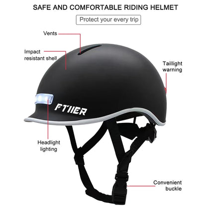 Cycling Smart Tail Light Bike Adult Helmet Electric Bicycle MTB Road Scooter For Sport Urban Helmet Men Women USB charging